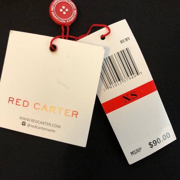 RED CARTER BIKINI TOP - Picture 6 of 7